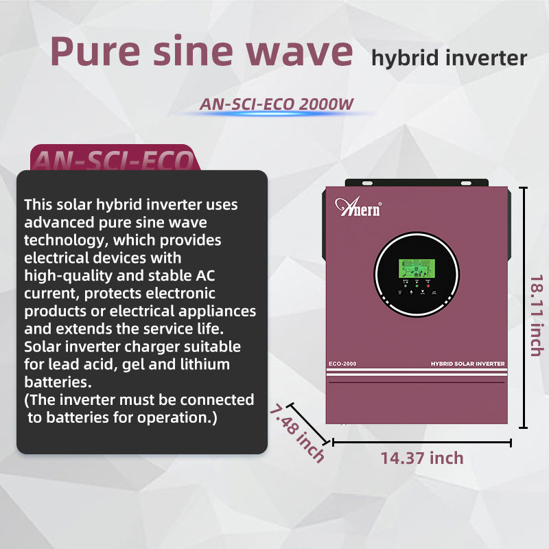 Onduleur solaire hybride hors  - Grid Tie Inverter Limiter 2000W avis et prix